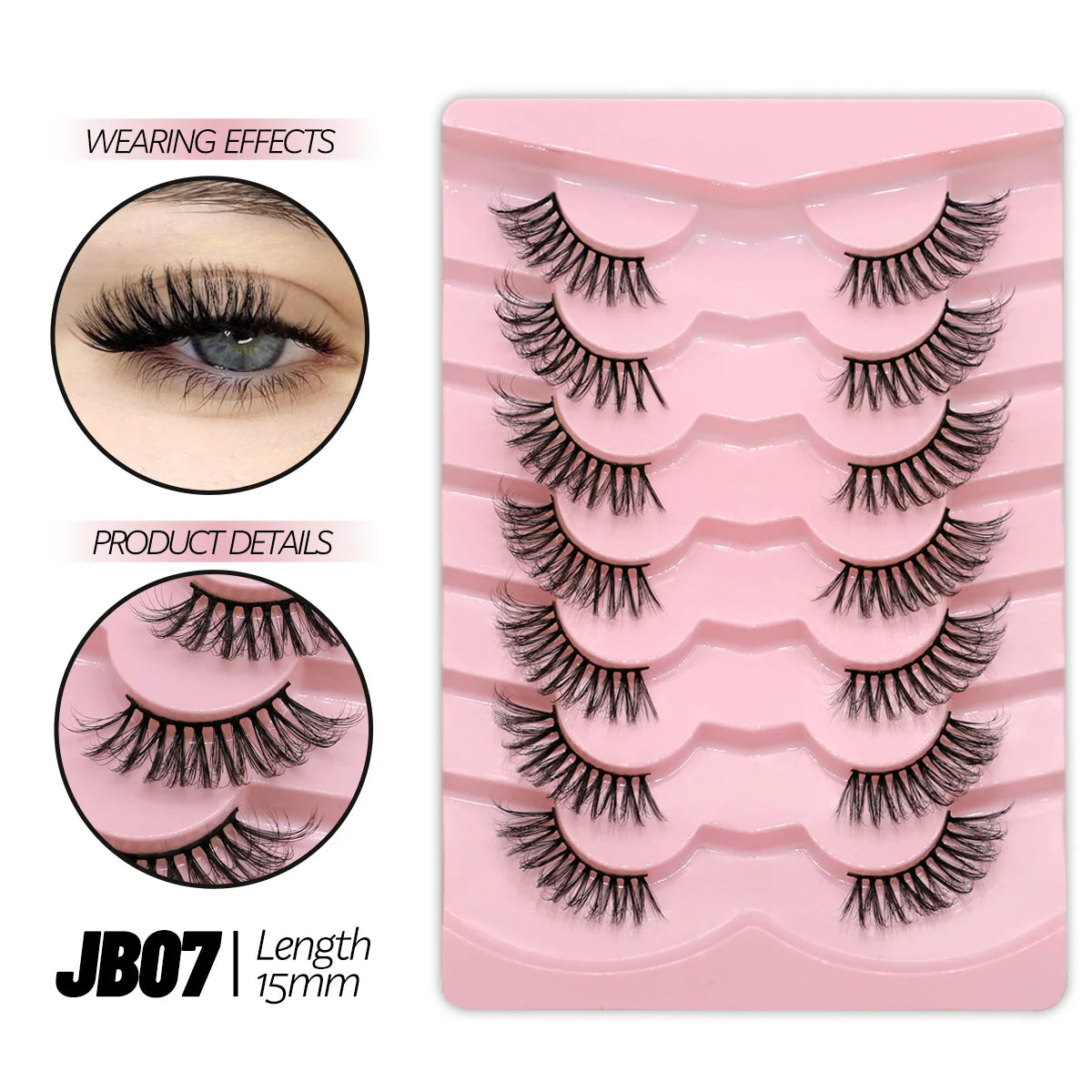 Half Lashes Half Lashes Soft Natural Clear Band Lashes Natural Look Faux Mink Wispy Mink Eyelashes Extension Makeup