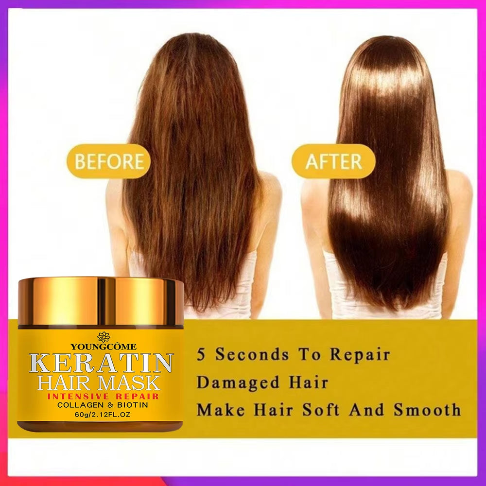 Hair Repairs Hair Mask Biotin Collagen Keratin Treatment Hairs Conditioner Hair Essential Oil Nourishing for Dry Damaged