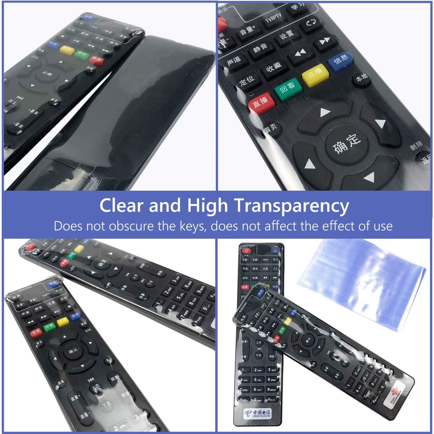 5/10/20PCS Transparent Shrink Film Bag Anti-Dust Protective Case Cover for TV Air Conditioner Remote Control Shrink Plastic