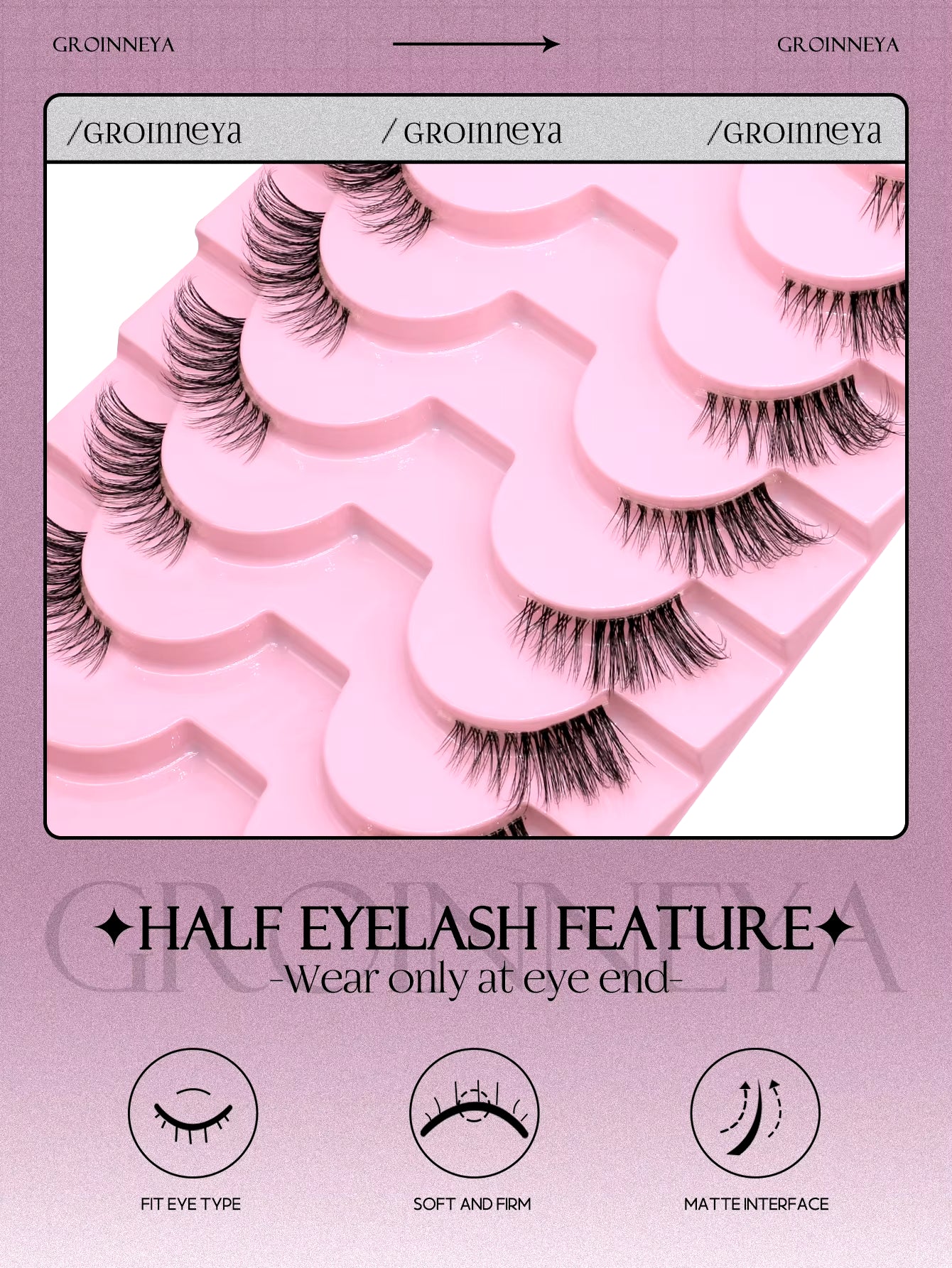 Half Lashes Half Lashes Soft Natural Clear Band Lashes Natural Look Faux Mink Wispy Mink Eyelashes Extension Makeup