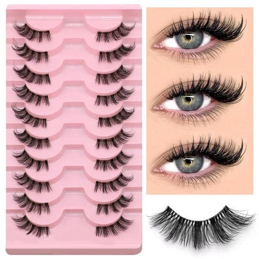 Half Lashes Half Lashes Soft Natural Clear Band Lashes Natural Look Faux Mink Wispy Mink Eyelashes Extension Makeup