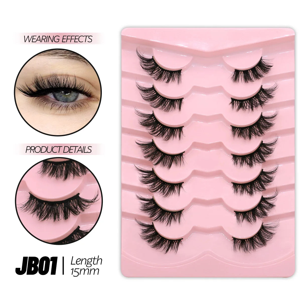 Half Lashes Half Lashes Soft Natural Clear Band Lashes Natural Look Faux Mink Wispy Mink Eyelashes Extension Makeup