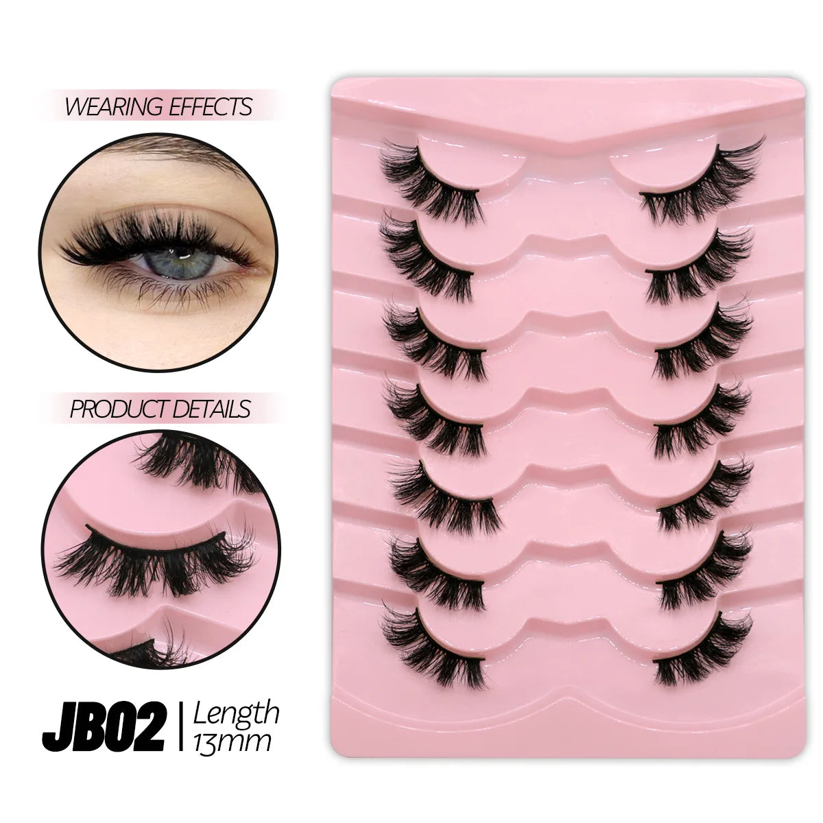 Half Lashes Half Lashes Soft Natural Clear Band Lashes Natural Look Faux Mink Wispy Mink Eyelashes Extension Makeup