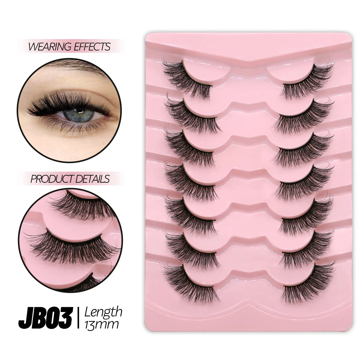 Half Lashes Half Lashes Soft Natural Clear Band Lashes Natural Look Faux Mink Wispy Mink Eyelashes Extension Makeup